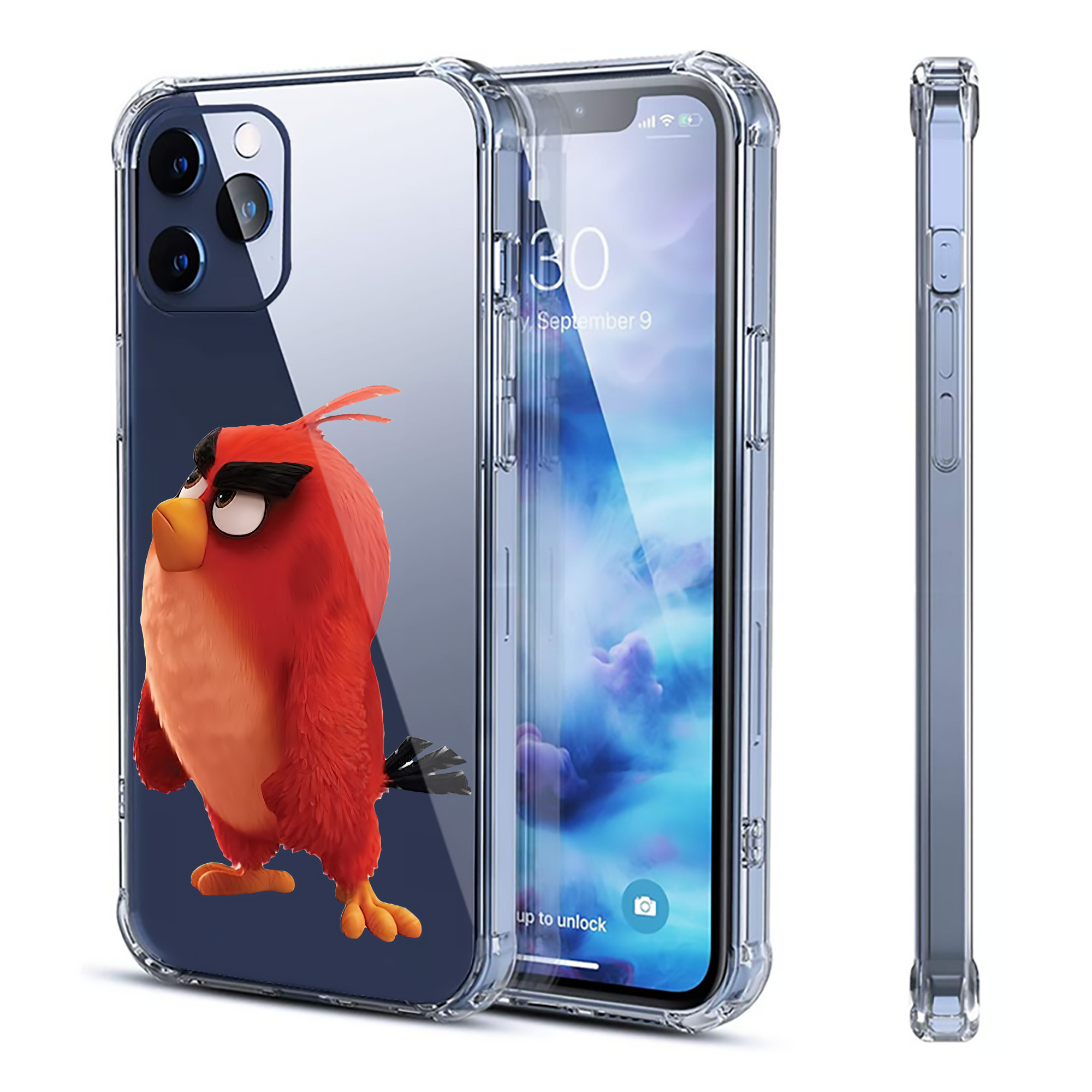（画像用） Angry Birds アングリーバード 【iPhone 12シリーズ対応】透明スマホケース（クリアソフトケース）